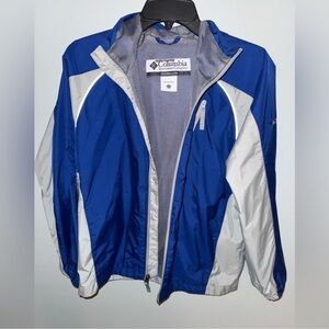 Columbia Royal Blue and White Windbreaker/ Rain Jacket